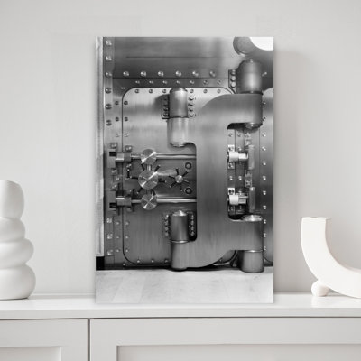 1930S Closed Bank Vault Door Classic Modern Retro Architecture Wall Art