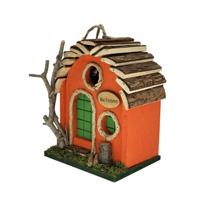 Maison d'oiseaux de ferme orange