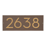 Floating Modern 4" Number Horizontal Address Plaque (4 Digits)
