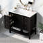 Bathroom Vanity With Sink Combo, One Cabinet And Three Drawers, Solid Wood And MDF Board-2066395233