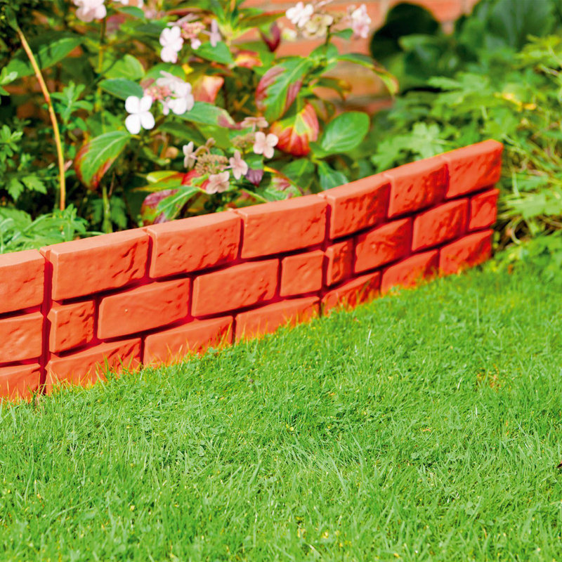 Jolivue Polyethylene Plastic Lawn Edging, Terracotta