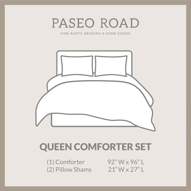Queen Black and Beige Cotton Southwestern Comforter Set