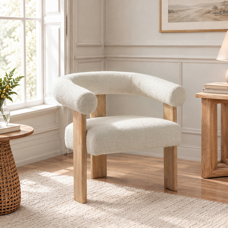 Upholstered Chenille Deep seating, Single, Cream