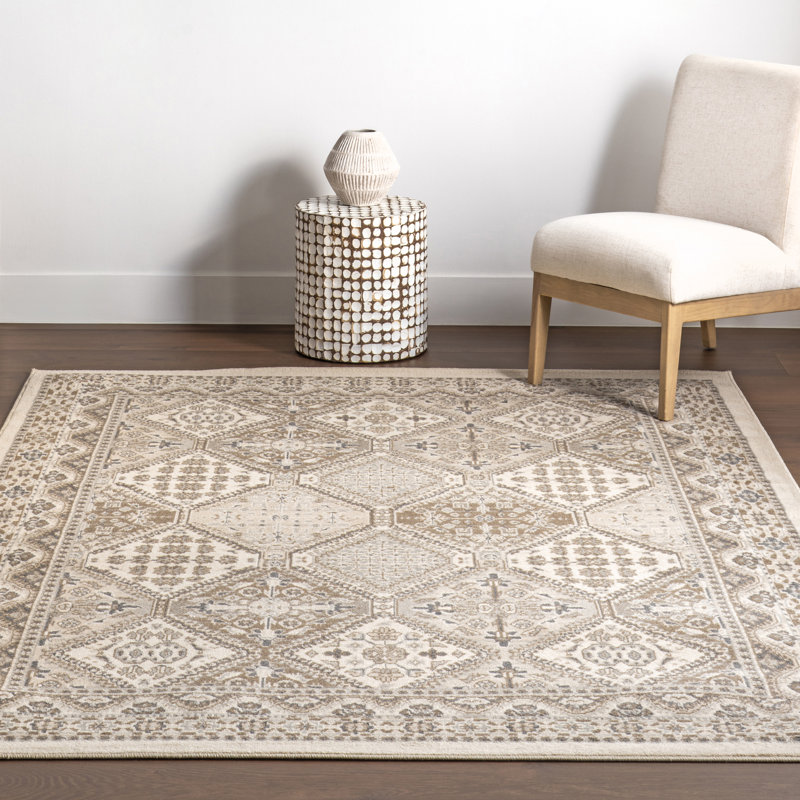 Tapis beige / crème Holden, Rectangle 5 pi x 8 pi