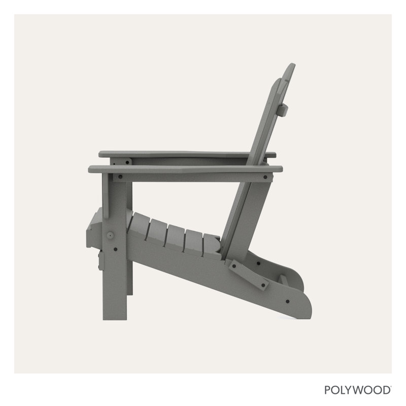 Chaise Adirondack pliante en gris, Gris