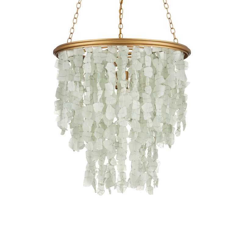 Verre De Mer 1 - Light Chandelier, 21.5" H x 19" W x 19" D