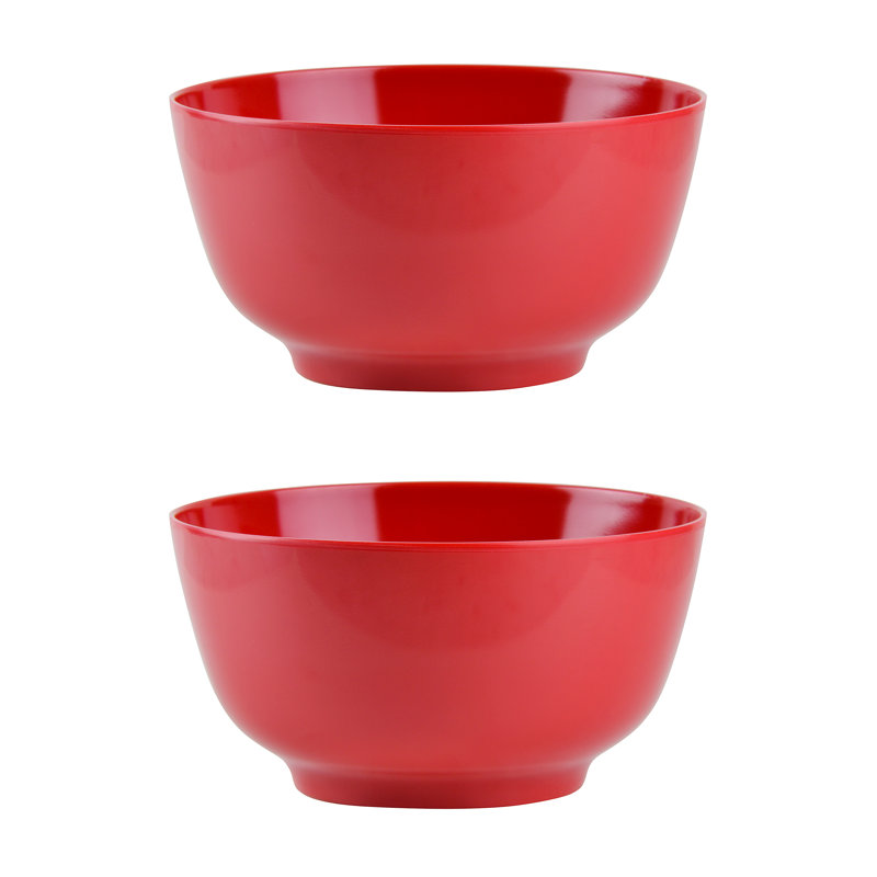 Ensemble de 2 bols à céréales rouge, Rouge