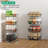 Fruit Basket, 4-Tier Small Kitchen Organizer And Storage Cart On Wheels, Rolling Pantry Snack Cart With Handle