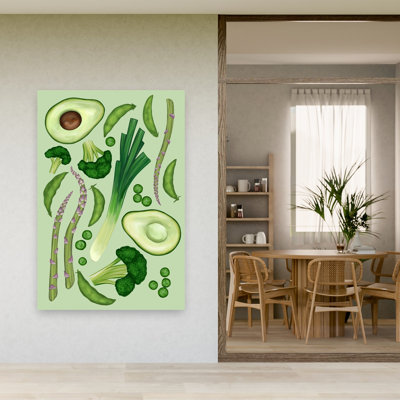 Vibrant Green Vegetables Organic Vibrant Wall Art Print