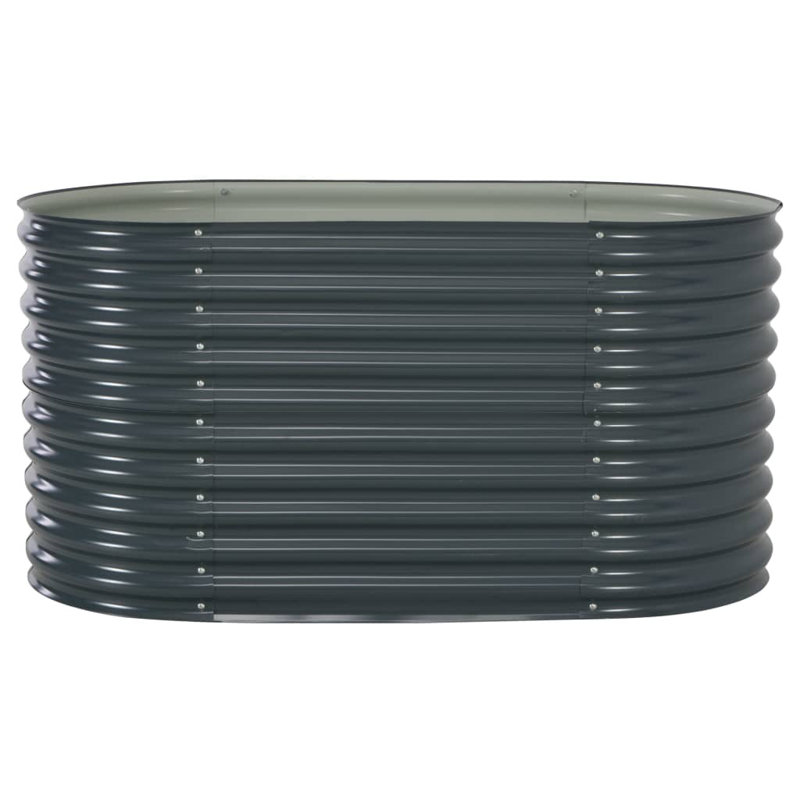 Metal Planter Box, 44cm H x 240cm W x 80cm D, Grey