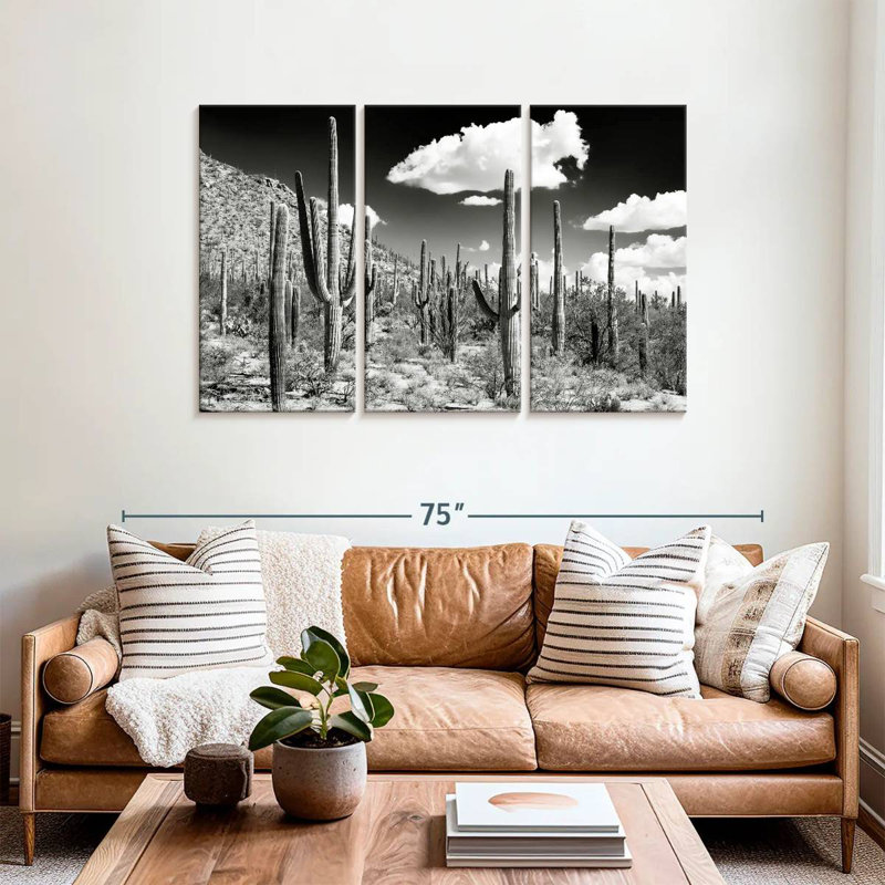 Harnek Black Arizona - Cactus Forest, 36" H x 57" W