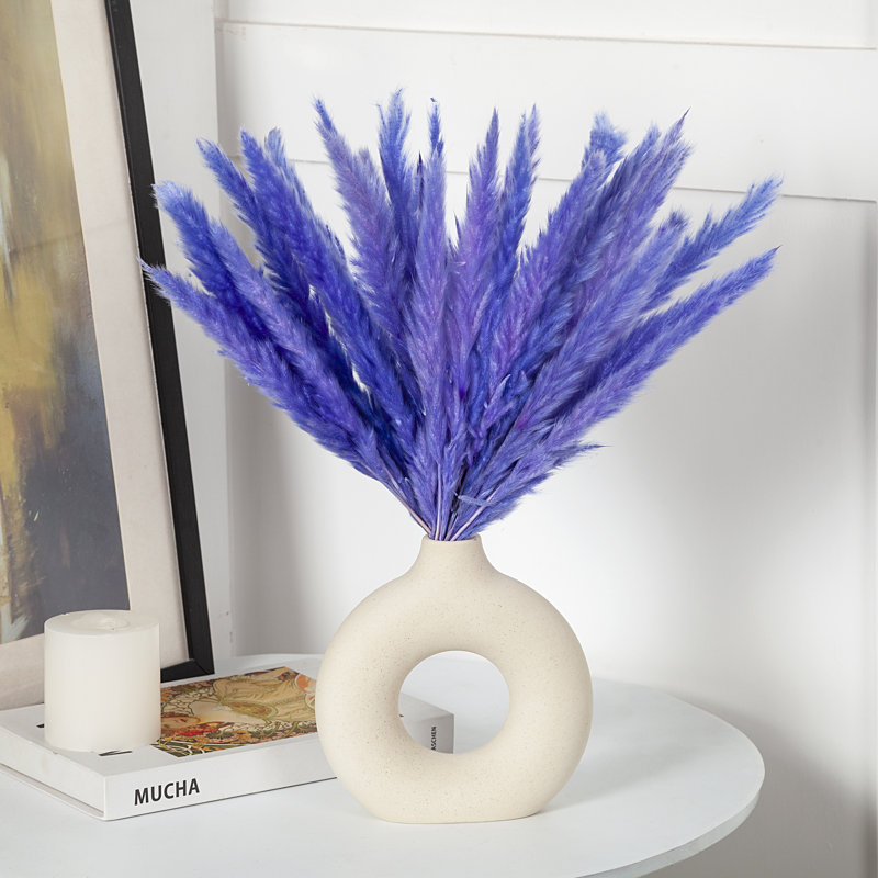 Pampas Grass Arrangement, 60cm H x 5cm W x 5cm D, Purple