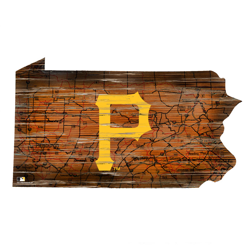 Décoration murale logo 24 états mlb team, Pirates de Pittsburgh