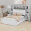 Lit en bois avec armoire, tablette et prises tout-en-un-514577487