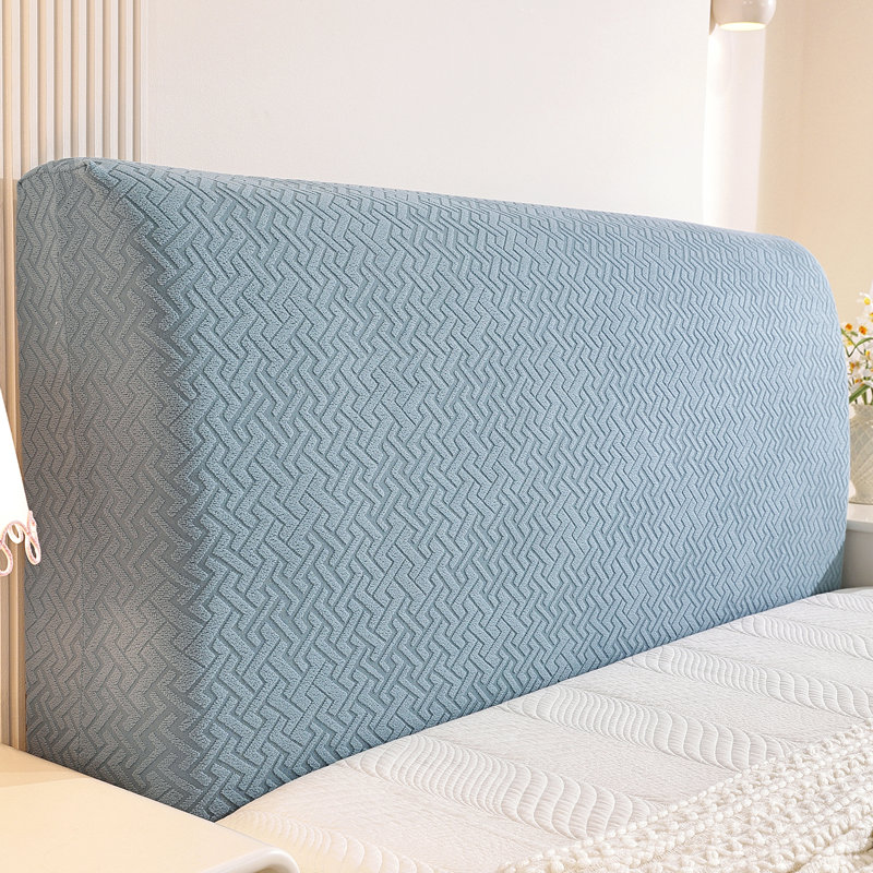 Housse élastique pour tête de lit, housse de protection extensible pour tête de lit, Bleu, 27,6 po x 78,7 po