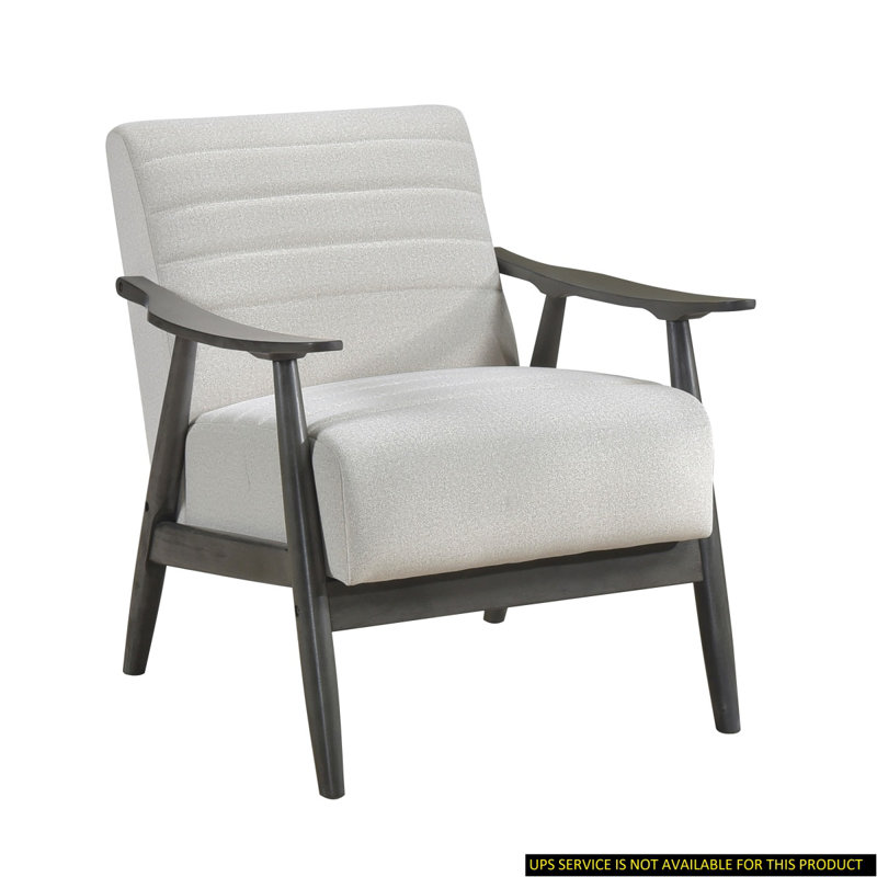 Fauteuil d'appoint décontracté de style transitionnel 1pc, Off White