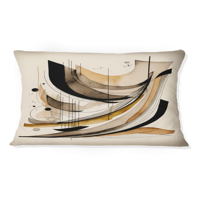 Coussin décoratif brun et noir II