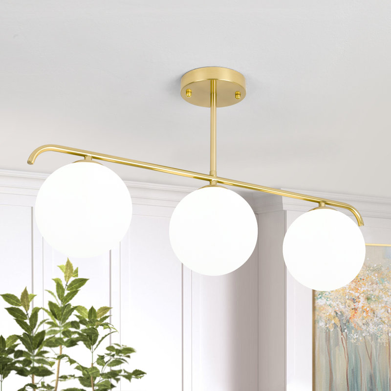 Laneeka Glass Semi Flush Mount