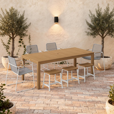 Ensemble de salle à manger d'extérieur 9 pièces FSC