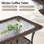 Table basse de patio en osier avec plateau en verre-1603606043