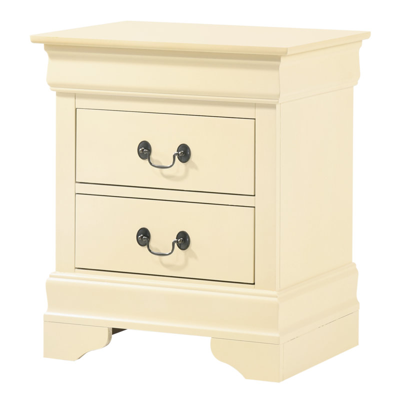 Nanhey Wooden Nightstand, Beige
