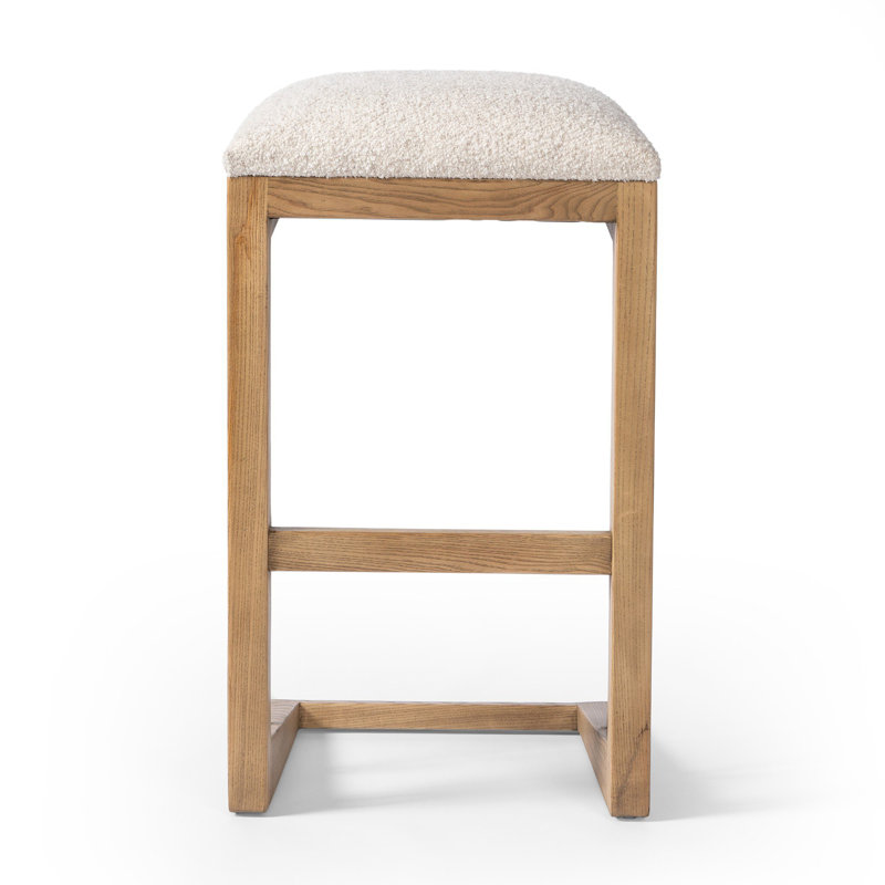 Tabouret Cicily, Tabouret de comptoir (siège d'une hauteur de 27 p, Toast frêne massif