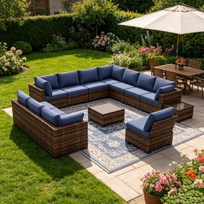 12  Person Outdoor Seating Group With Cushions