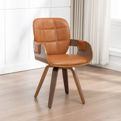 Braiden Swivel Faux Leather Dining Chair