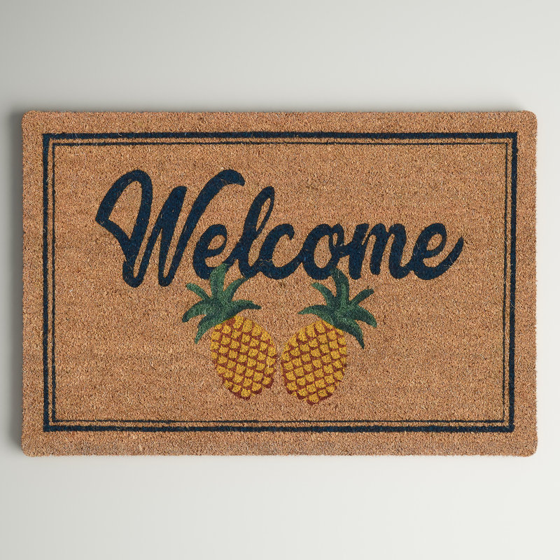Pineapple Welcome 100% Coir Doormat
