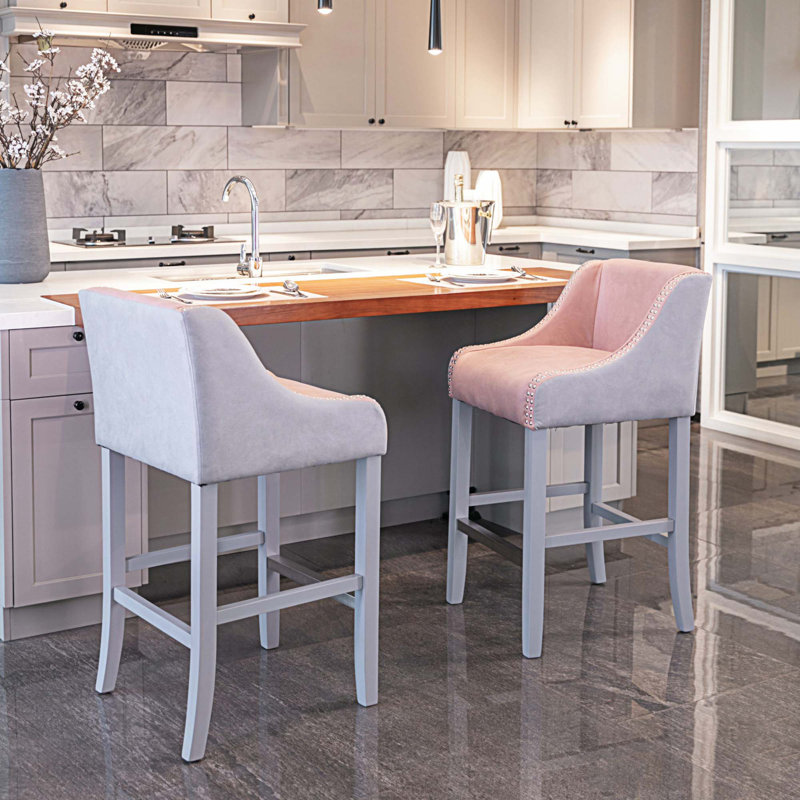 Tabouret très grand 37,7 po Gensie, Rose