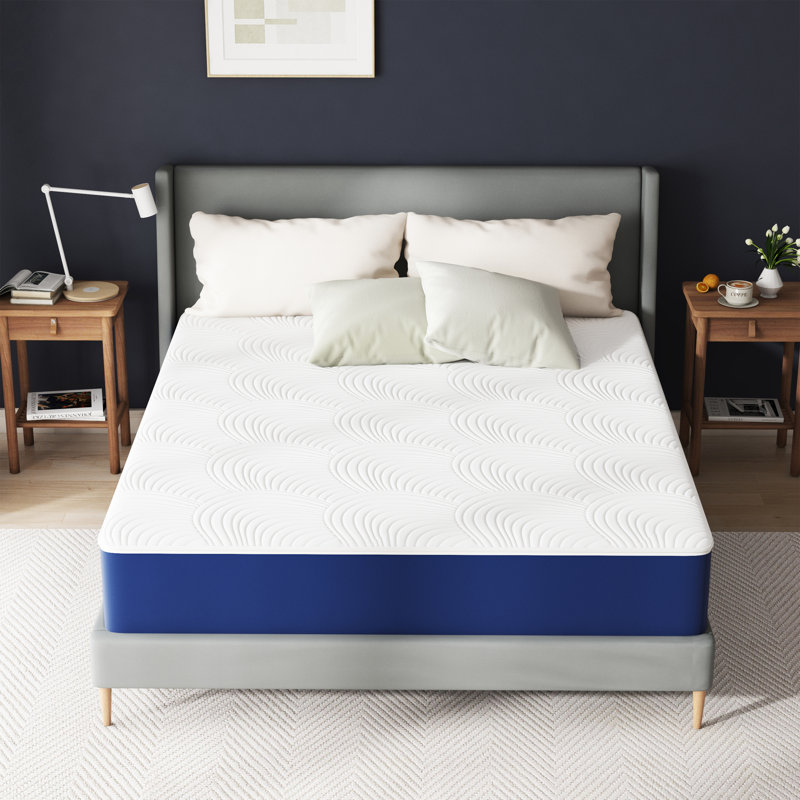 Stijn Firm Mattress,Cooling gel Memory Foam Mattress in a box With Washable Zipper Cover,pillow top mattress, 12", Queen
