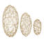 Ensemble de 3 sculptures décoratives CosmoLiving par Cosmopolitan Gold-19708004