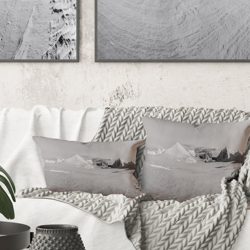 Coussin décoratif à imprimé nautique et côtier panoramique, paysage panoramique I