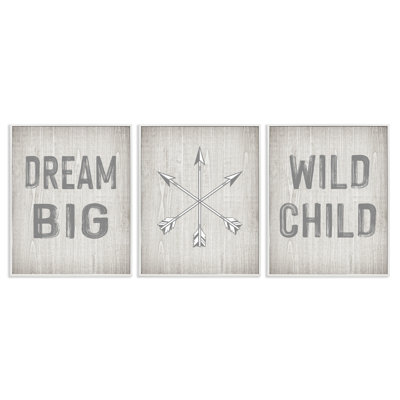  «Dream Big Boho Arrows», ensemble de 3 giclées par Ashley Calhoun