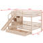 Cadre de lit superposé élégant pour enfants avec marches de rangement, glissade de jeu et rangement pratique pour les tiroirs-133286902