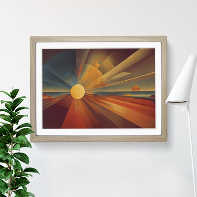 Abstract Sunset Sun Vol.5 - Framed Print