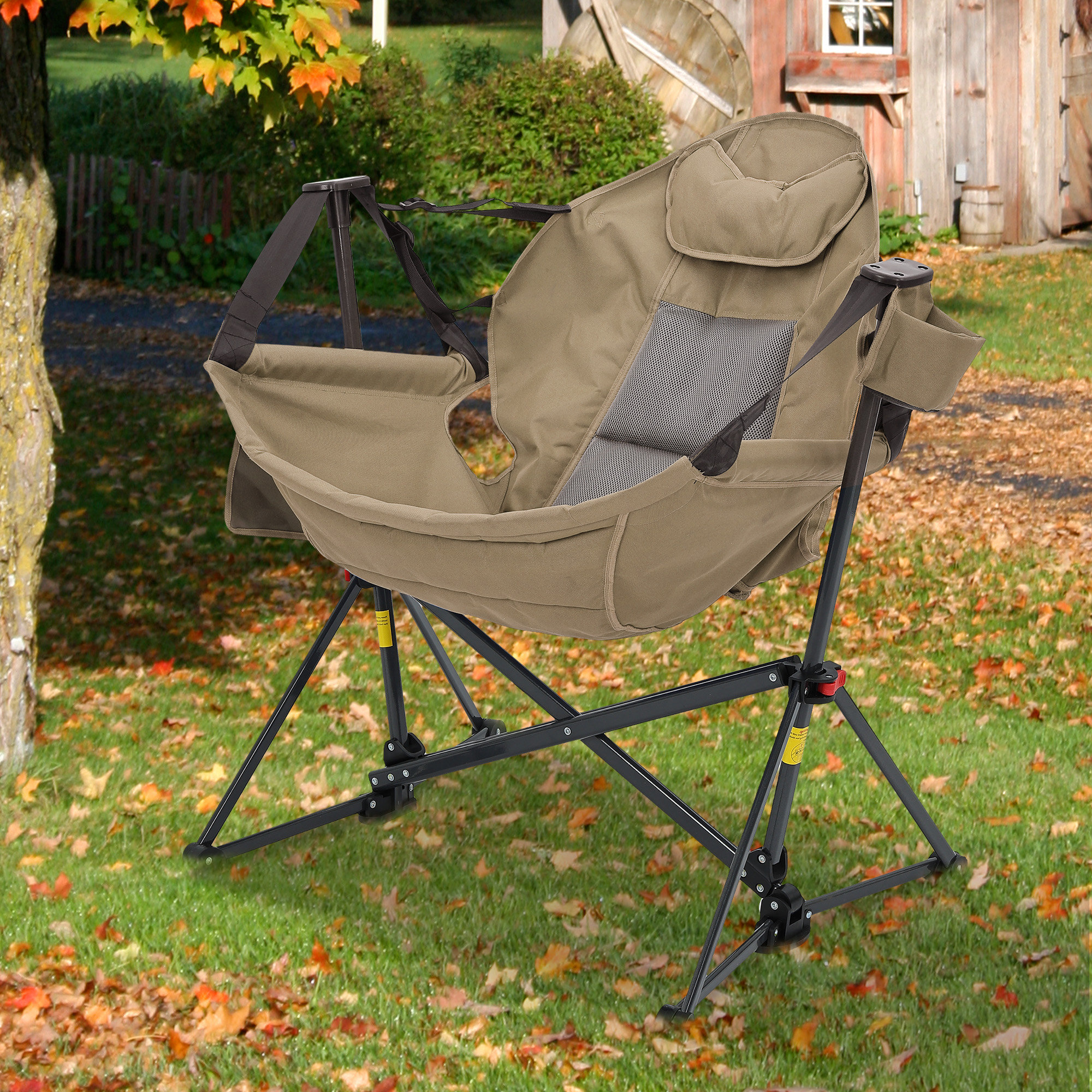 Hammock Swing Camping Chair With Storage Bag
