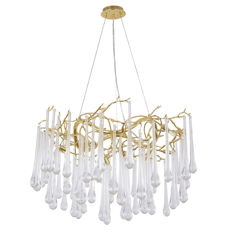 Lustre géométrique unique à 12 lumières