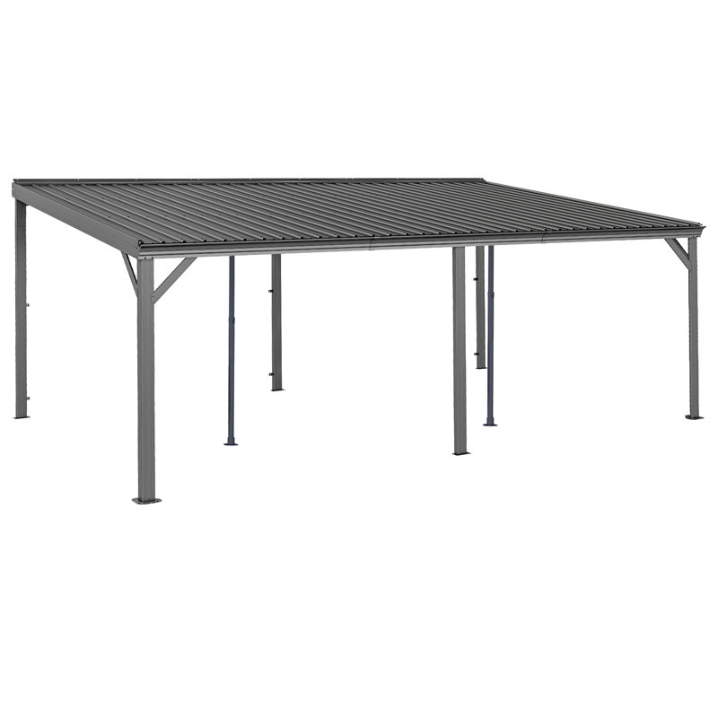 Auvents et pavillons de jardin robustes (avec cadre inclus), patio moderne en acier 12 x 20 pi
