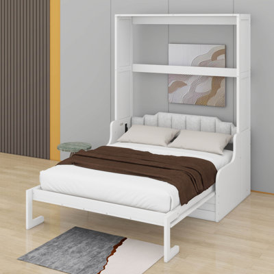 Grand lit escamotable avec coussin
