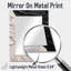 Noir et blanc marbré Dreamscape II - miroir mural décoratif géométrique, miroir moderne, impression d'art en métal-1352976075