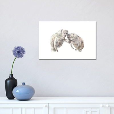 Manatees 1 Piece Wrapped Canvas Painting