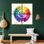 Basic Color Wheel - impression sur toile tendue de 4 pièces-1770173761