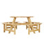 8Person Outdoor Picnic Set With Umbrella Hole And Benches-433402968