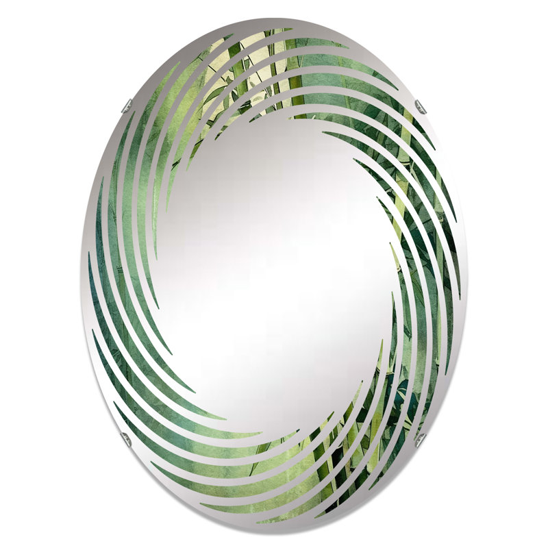 Bamboo Forest Intesed Field I - Miroir mural en spirale MIR106663 O, L 20 po x H 30 po