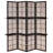 Tan and Cappuccino 4-Panel Folding Screen