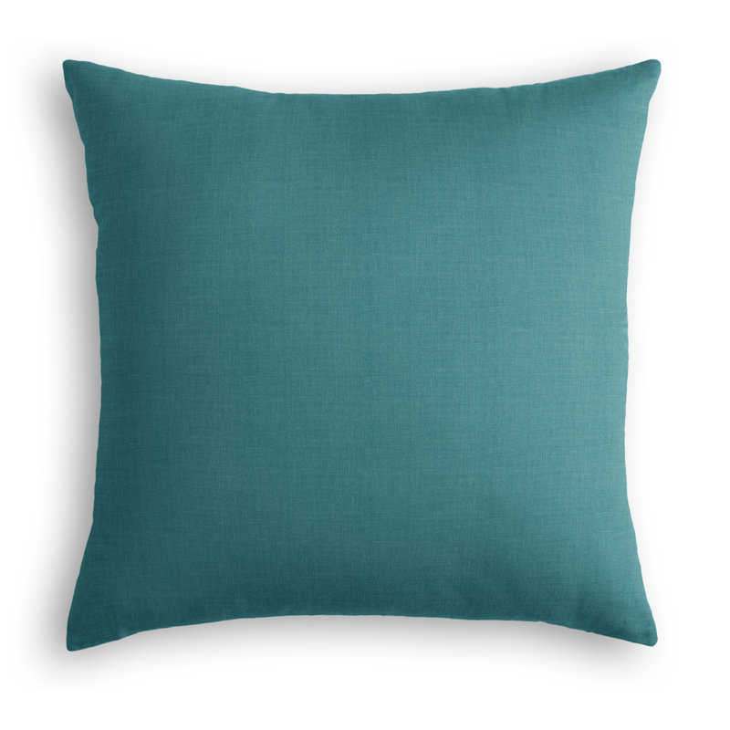 Housse de coussin carrée, 16 po x 16 po, Turquoise, Duvet