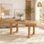 Table de salle à manger extensible de style campagnard de 60 à 78 pouces avec rallonge amovible-1938103324