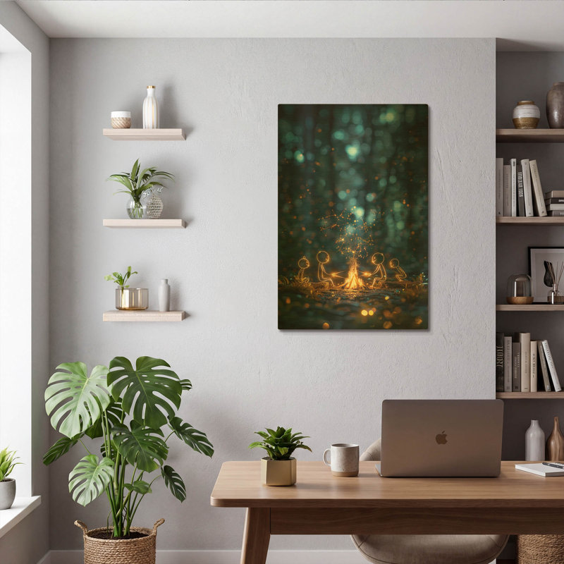 « Amis » par r3darch0n, tableau mural en métal doré, 61 cm x 91 cm, 24"x36"