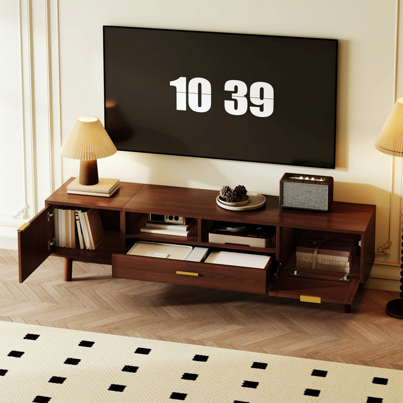 TV Stand For 75" Tvs, TV Cabinet With Soft-Closing Door, Modern TV Consoles For Living Room